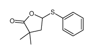 3,3-dimethyl-5-phenylsulfanyloxolan-2-one结构式