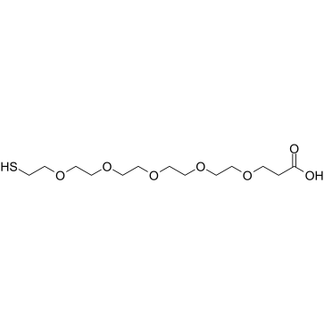 Thiol-PEG5-acid Structure