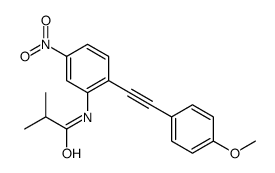 N-[2-[2-(4-methoxyphenyl)ethynyl]-5-nitrophenyl]-2-methylpropanamide结构式