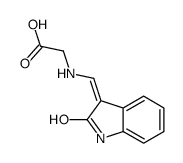 2-[[(Z)-(2-oxo-1H-indol-3-ylidene)methyl]amino]acetic acid Structure