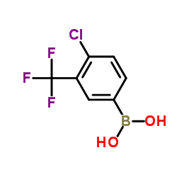 4-氯-3-(三氟甲基)苯硼酸结构式