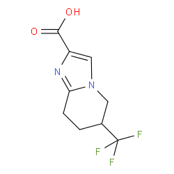 6-(三氟甲基)-5,6,7,8-四氢咪唑并[1,2-a]吡啶-2-羧酸结构式