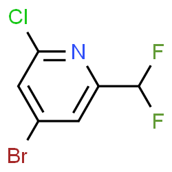 4-Bromo-2-chloro-6-(difluoromethyl)pyridine Structure