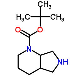 (4aR,7aR)-叔丁基八氢-1H-吡咯并[3,4-b]吡啶-1-羧酸盐结构式