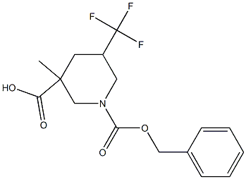 1-benzyl 3-methyl 5-(trifluoromethyl)piperidine-1,3-dicarboxylate Structure