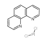 二氯(1,10-菲咯啉)铂(II)结构式