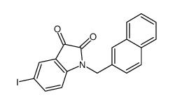 5-iodo-1-(naphthalen-2-ylmethyl)indole-2,3-dione结构式