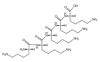 H-Lys-Lys-Lys-Lys-Lys-OH acetate salt structure