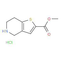 4,5,6,7-四氢噻吩并[3,2-c]吡啶-2-羧酸甲酯盐酸盐结构式