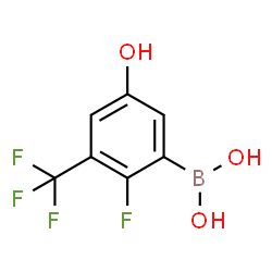 2-Fluoro-5-hydroxy-3-(trifluoromethyl)phenylboronic acid Structure