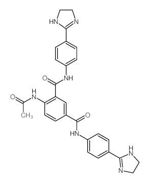 1,3-Benzenedicarboxamide,4-(acetylamino)-N1,N3-bis[4-(4,5-dihydro-1H-imidazol-2-yl)phenyl]- picture