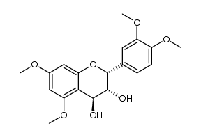 (2R,3R,4S)-2,3-cis-3,4-trans-3',4',5,7-tetramethoxyflavan-3,4-diol结构式