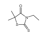 3-ethyl-5,5-dimethyl-2-thioxo-thiazolidin-4-one结构式