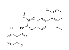 N-(2,6-dichlorobenzoyl)-4-(2,6-dimethoxyphenyl)-L-phenylalanine methyl ester结构式