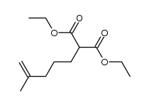 2-(4-Methylpent-4-enyl)malonic acid ethyl ester结构式