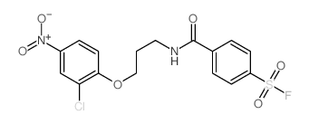 Benzenesulfonylfluoride, 4-[[[3-(2-chloro-4-nitrophenoxy)propyl]amino]carbonyl]- picture
