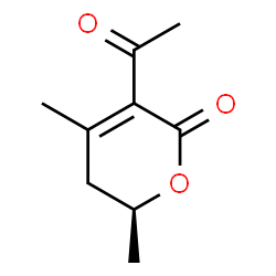 2H-Pyran-2-one, 3-acetyl-5,6-dihydro-4,6-dimethyl-, (6S)- (9CI)结构式