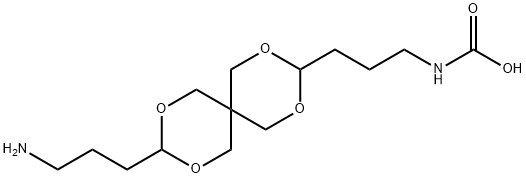 [3-[9-(3-氨丙基)-2,4,8,10-四氧杂螺[5.5]-十一烷-3-基]丙基]氨基甲酸(8CI)结构式