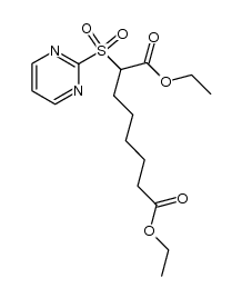 diethyl 2-(pyrimidin-2-ylsulfonyl)octanedioate结构式