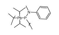 tri(tert-butyl)plumbyl-methyl(phenyl)amino(tert-butyl)phosphane Structure