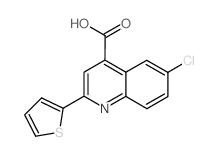 6-氯-2-噻吩-2-基喹啉-4-羧酸结构式