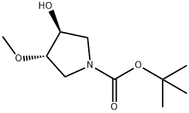tert-butyl (3S,4S)-3-hydroxy-4-methoxypyrrolidine-1-carboxylate Structure