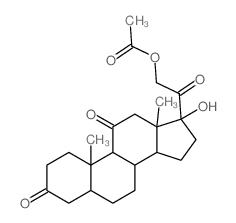 Pregnane-3,11,20-trione,21-(acetyloxy)-17-hydroxy-, (5a)- (9CI) Structure
