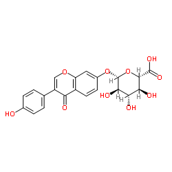 大豆苷元-7-O-葡萄糖醛酸苷结构式