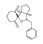 (+)-[1R,5S][1'R,3'R]-4-benzyl-1',3'-dioxo-4-aza-3-oxabicyclo[3.3.0]octane-2-spiro-2'-(1',3'-dithiane)结构式