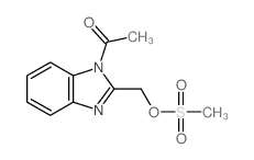 1-[2-(methylsulfonyloxymethyl)benzoimidazol-1-yl]ethanone结构式