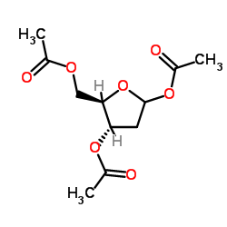 1,3,5-三乙酰基-2-脱氧-D-核糖结构式