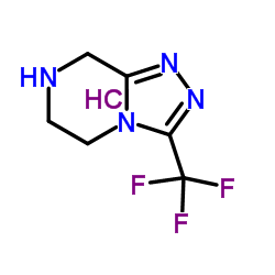 3-(三氟甲基)-5,6,7,8-四氢-[1,2,4]三唑并[4,3-a]吡嗪结构式