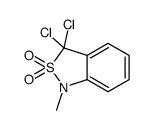 3,3-dichloro-1-methyl-2,1-benzothiazole 2,2-dioxide结构式