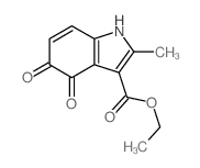 1H-Indole-3-carboxylicacid, 4,5-dihydro-2-methyl-4,5-dioxo-, ethyl ester Structure