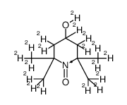 2,2,6,6-Tetramethyl-4-piperidinol-1-oxyl-d18 Structure