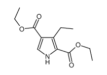 diethyl 3-ethyl-1H-pyrrole-2,4-dicarboxylate结构式