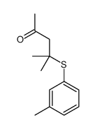 4-methyl-4-(3-methylphenyl)sulfanylpentan-2-one Structure