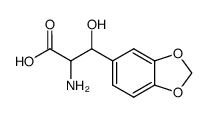 2-Amino-3-(1,3-benzodioxol-5-yl)-3-hydroxypropionic acid Structure