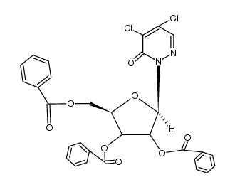 4,5-dichloro-2-(2,3,5-tri-O-benzoyl-β-D-ribofuranosyl)-3(2H)-pyridazinone Structure