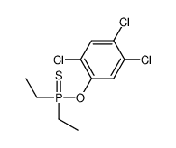 Diethylthiophosphinic acid O-(2,4,5-trichlorophenyl) ester结构式