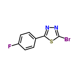 2-Bromo-5-(4-fluorophenyl)-1,3,4-thiadiazole Structure