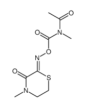 O-(acetyl-methyl-carbamoyl)-N-(4-methyl-3-oxo-thiomorpholin-2-ylidene)-hydroxylamine Structure