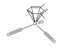 (η(6)-2,6-(CH3)2C5H3N)Cr(CO)3 Structure