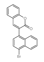 2H-1-Benzopyran-2-one,3-(4-bromo-1-naphthalenyl)- Structure