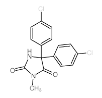 2,4-Imidazolidinedione, 5,5-bis(4-chlorophenyl)-3-methyl-结构式