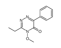 3-ethyl-4-methoxy-6-phenyl-1,2,4-triazin-5-one结构式