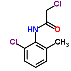 2-氯-N-(2-氯-6-甲基苯基)乙酰胺结构式