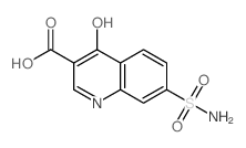 3-Quinolinecarboxylicacid, 7-(aminosulfonyl)-4-hydroxy- structure
