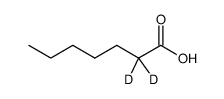 heptanoic-2,2-d2 acid Structure