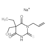 4,6 (1H, 5H)-Pyrimidinedione, 5,5-diethyldihydro-1-(2-propenyl)-2-thioxo-, monosodium salt Structure